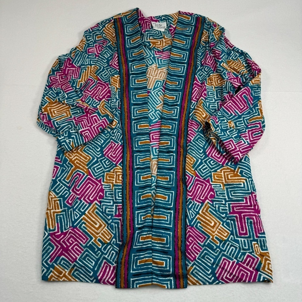 Lady Carol 2 Piece Midi Shift Dress Pattern Jacket Womens Sz 14 Art To Wear Vtg - Picture 2 of 16